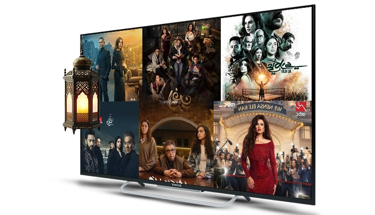 شاشة تلفاز ذكي مقسمة لمجموعة أفلام ومسلسلات على سيرفر فالكون iptv server